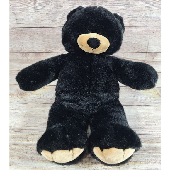 Build-A-Bear Other - Vintage Build A Bear Plush Black Teddy Bear Dimples Stuffed Animal 16" Retired